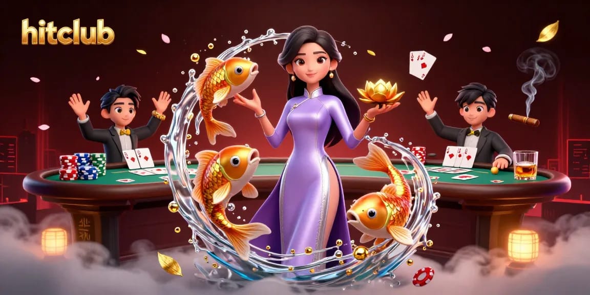 Engage with hitclub strategies through an exciting 3D casino-themed illustration featuring a vibrant poker scene.