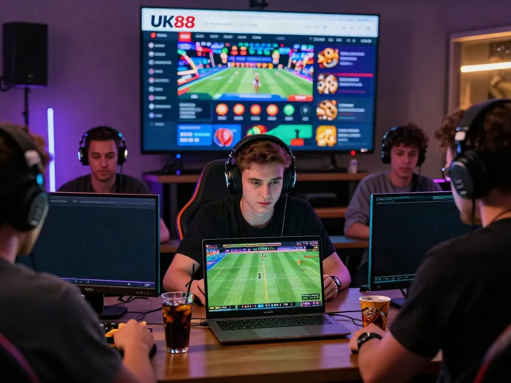 Engaged players on the UK88 online betting platform, showcasing dynamic gaming atmosphere.