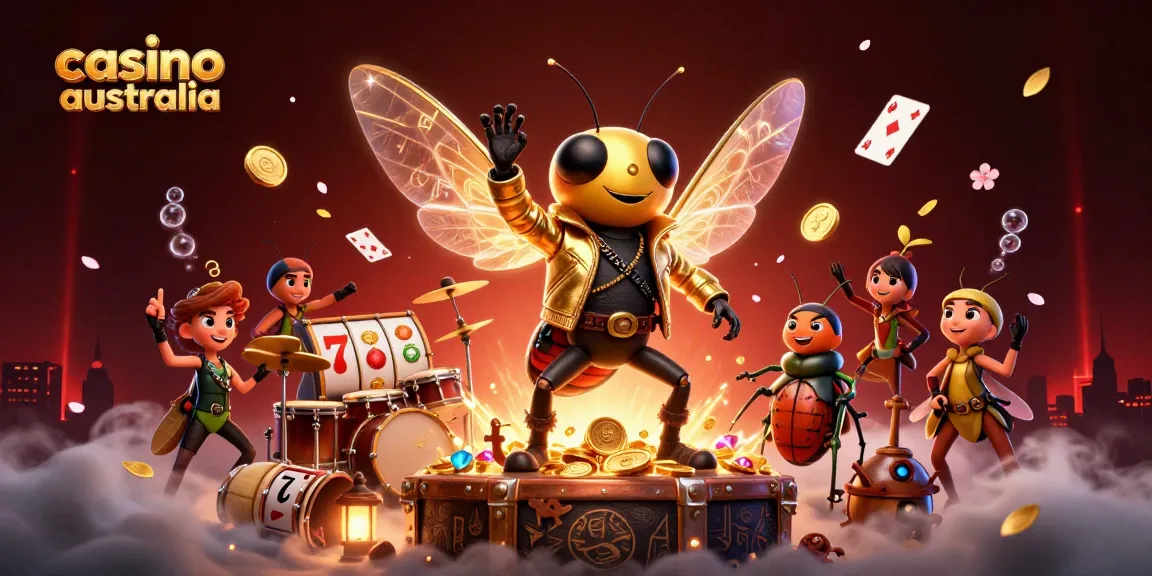 Experience casino australia excitement with vibrant 3D characters enjoying slots and jackpots.