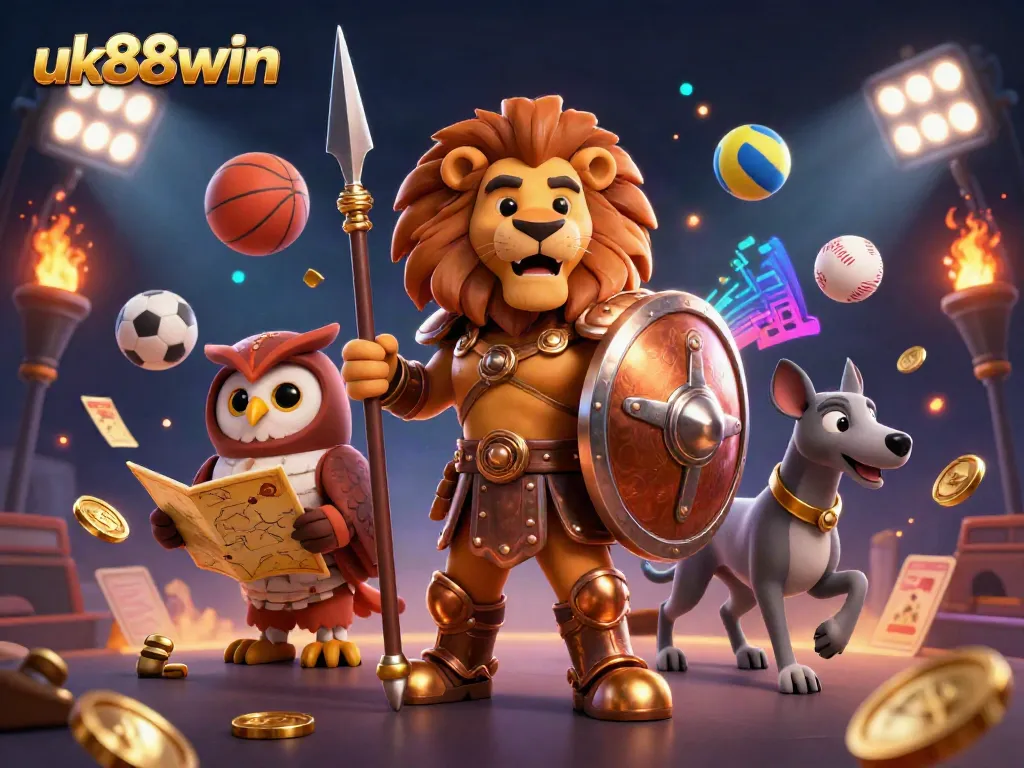 Experience the excitement of sports betting at uk88win with dynamic characters and thrilling game elements.