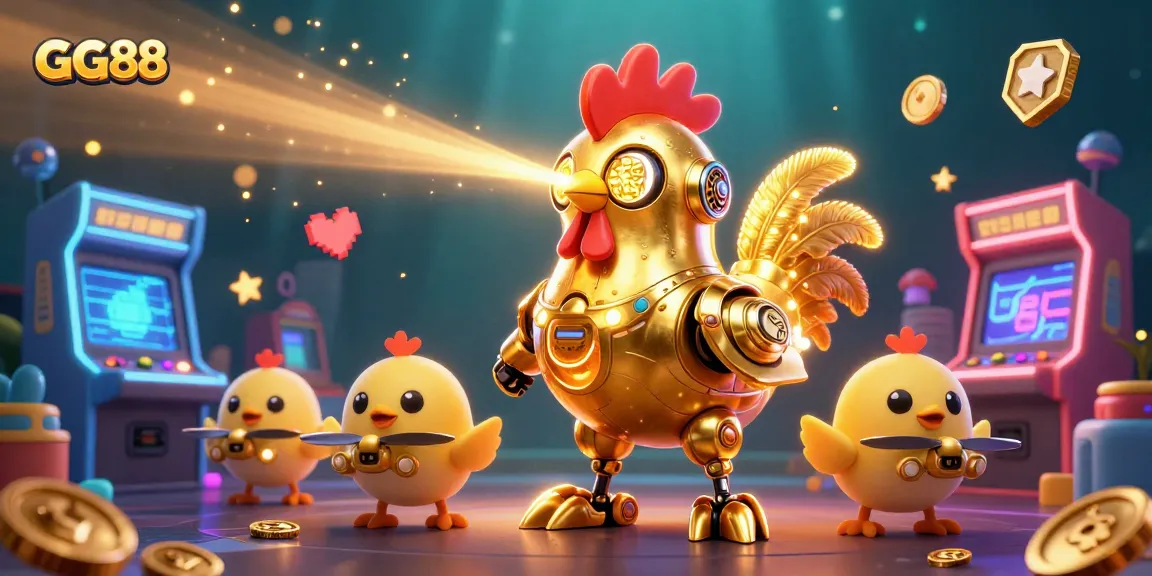 Experience GG88 with vibrant games and unique characters in a dynamic 3D casino scene.