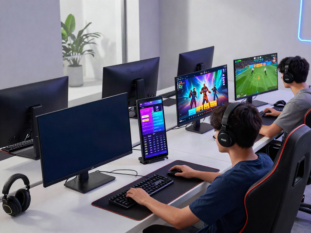 Engaged player at https://man88.hair/ enjoying a modern online gaming platform with vibrant graphics and comfortable setup.