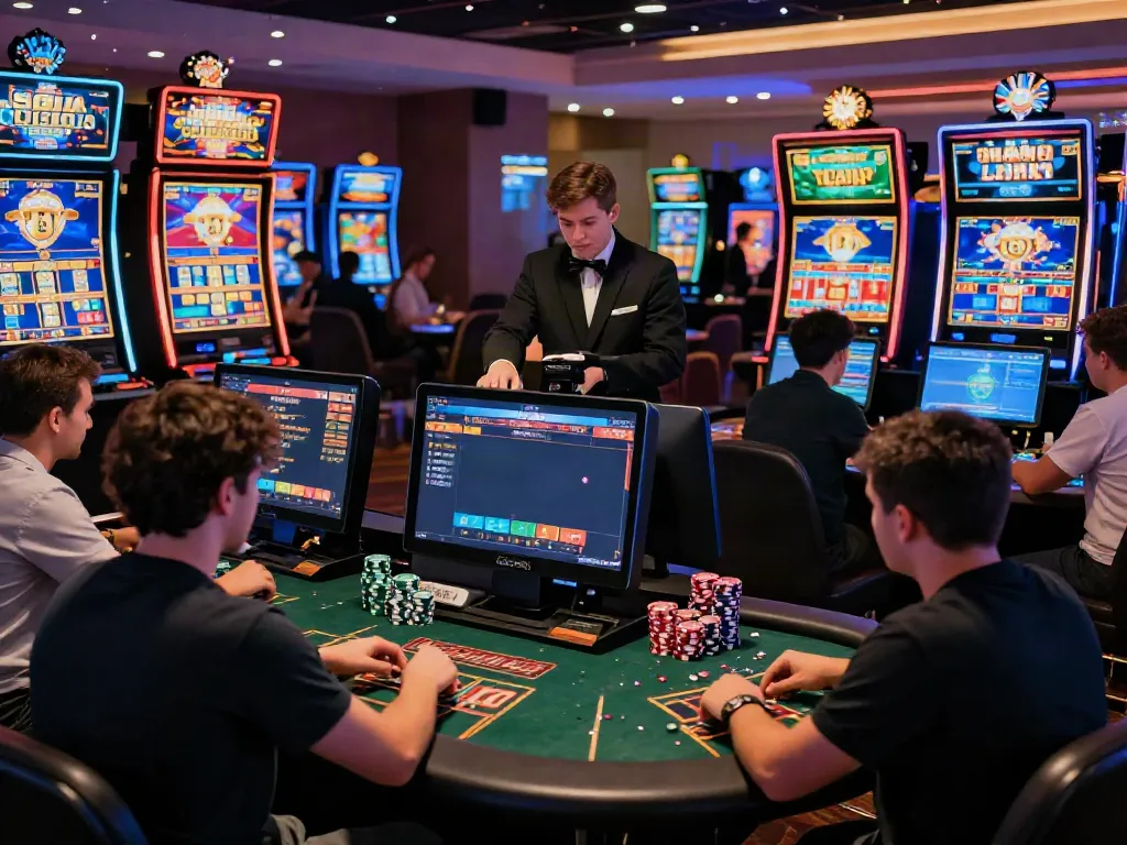 The lively atmosphere of https://ta88.network/ showing diverse betting options and interactive gaming features in a modern online casino.