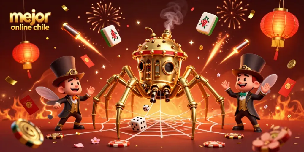 Juega en el mejor casino online Chile con una ilustración animada de estilo único.