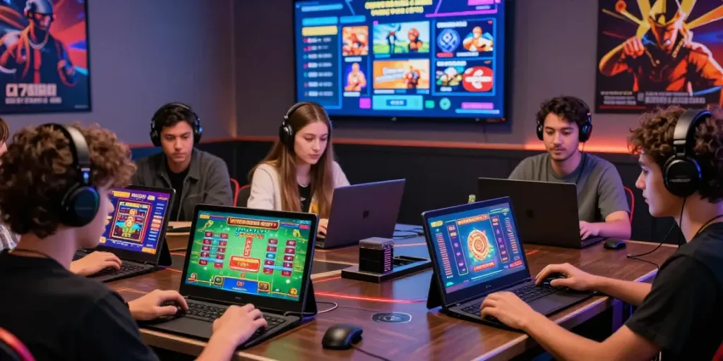Players on https://gem88.bz/ immersed in vibrant online gaming experience.