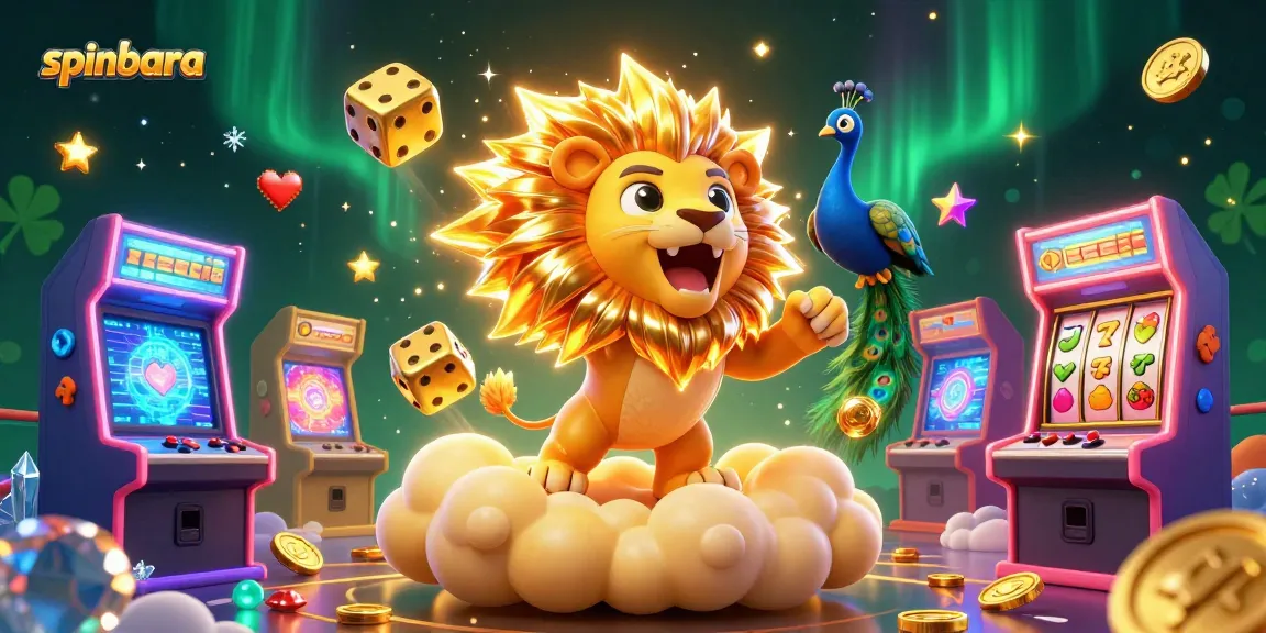 Win big at spinbara with colorful 3D casino elements and dynamic gaming scenes.