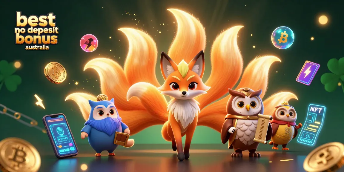 Experience the best no deposit bonus australia with colorful animated spirits in a vibrant casino scene.